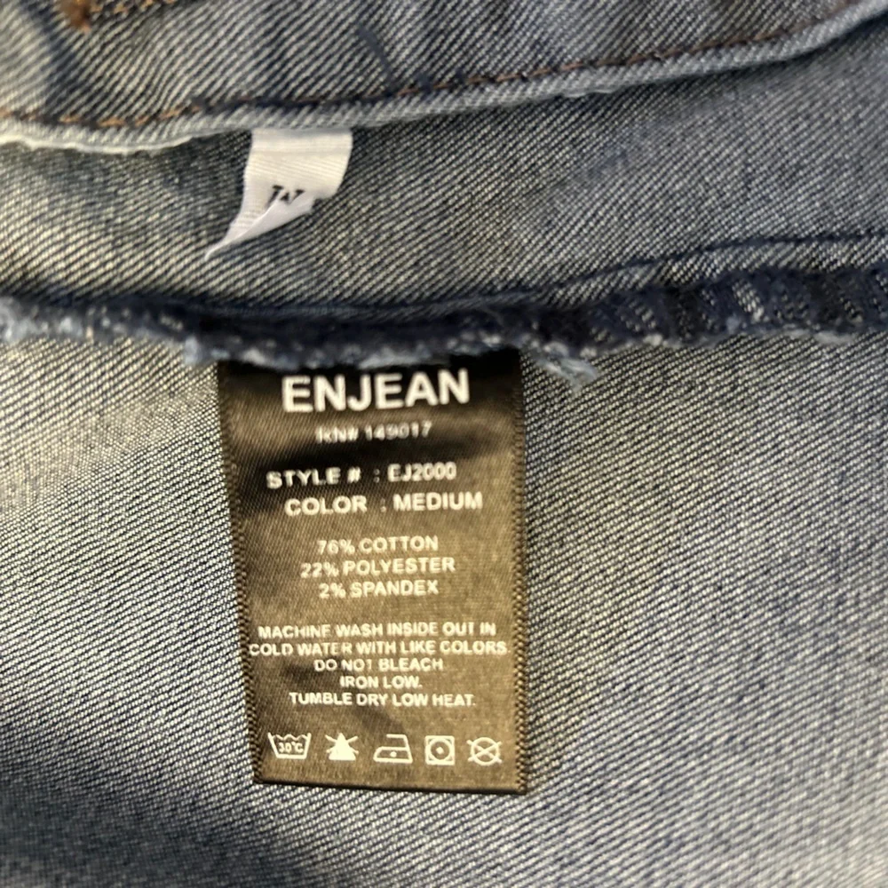 Denim Distressed Jean Jacket by Authentic Denim EN JEAN Collection Sz-M Z12 - Picture 8 of 10